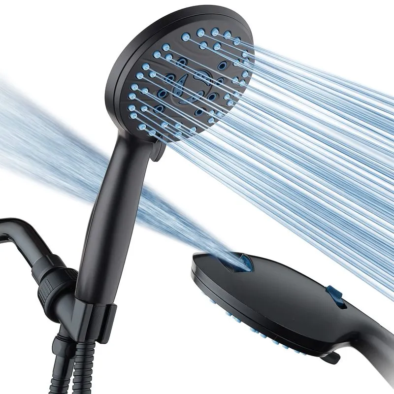 AquaCare High Pressure Handheld Shower Head - 2.5 GPM Matte Black