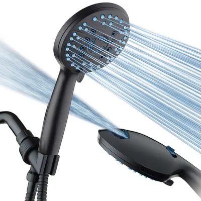 AquaCare High Pressure Handheld Shower Head - 2.5 GPM Matte Black