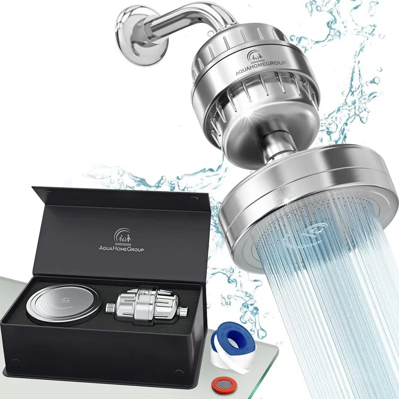 AquaHomeGroup shower head with extensive filtration cartridge