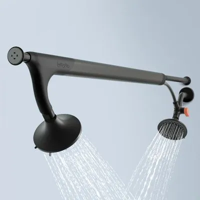 BOONA Tandem Shower Two Showerheads, Midnight Black