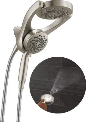 Delta HydroRain 2-in-1 Shower Head, Brushed Nickel