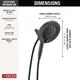 Delta In2ition 2-in-1 Shower Head 6-Setting Matte Black - Image 4