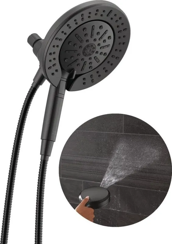 Delta In2ition 2-in-1 Shower Head 6-Setting Matte Black