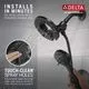 Delta Arvo 14 Series Matte Black Shower Faucet Set - Image 4
