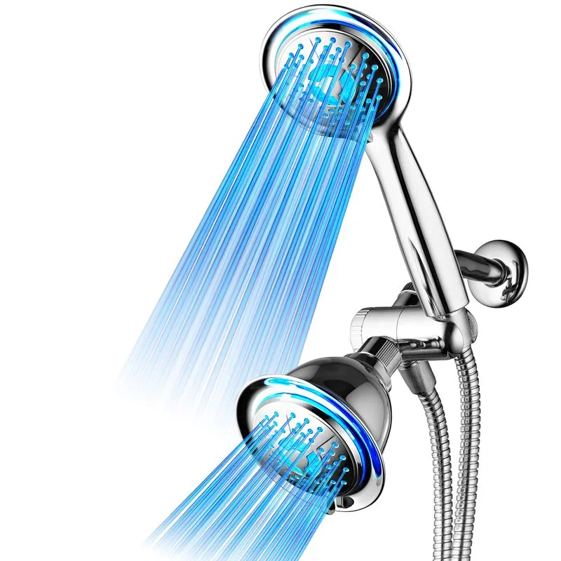 Dream Spa All Chrome 3-Way LED Shower Head Combo