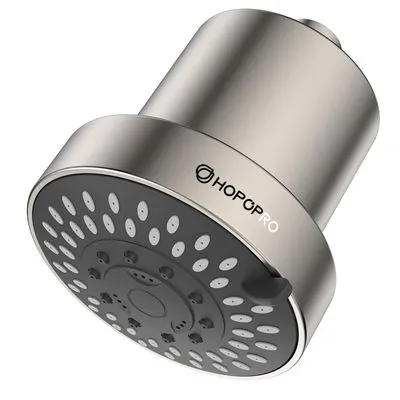 HOPOPRO Filtered Shower Head 4 Inch Brushed Nickel
