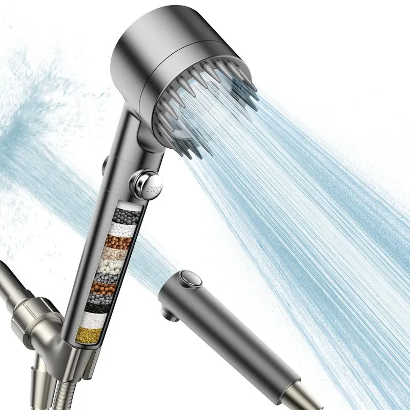 PWERAN Filtered Handheld Shower Head (Gray)