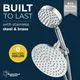 HammerHead Showers Dual Shower Head Combo - 8" Rainfall (Polished Chrome) - Image 1