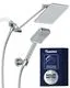 HammerHead Dual Shower Head Chrome 8"