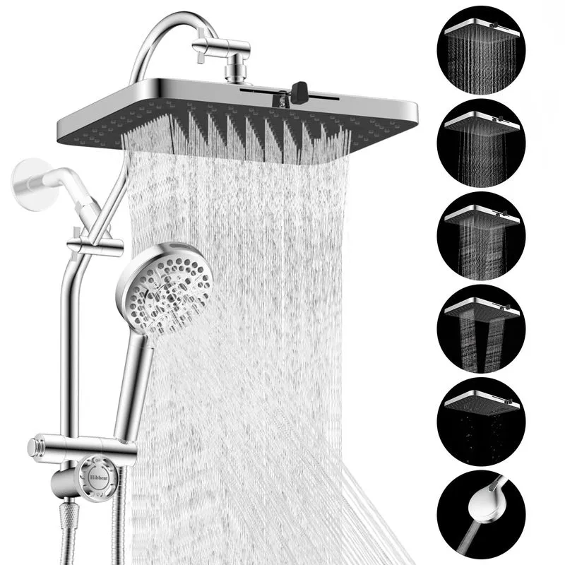 Hibbent 13" Chrome Shower Head Combo