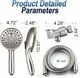 Egretshower High Pressure Handheld Shower Head - Brush Nickel - Image 3