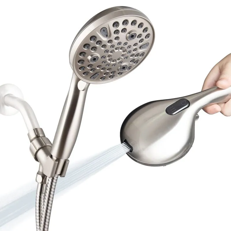 Egretshower High Pressure Handheld Shower Head - Brush Nickel