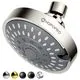 HOPOPRO 5-Mode High Pressure Shower Head 4 Inch Brushed Nickel