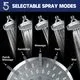 HOPOPRO 5-Mode High Pressure Shower Head - 4 Inch Chrome - Image 1