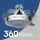 HOPOPRO 5-Mode High Pressure Shower Head - 4 Inch Chrome - Image 3