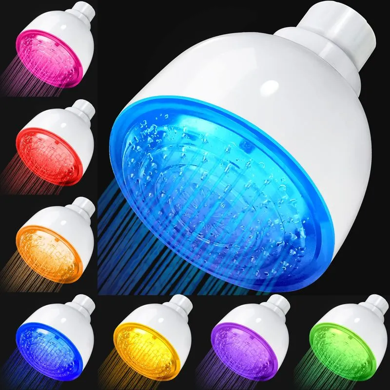 Milky House LED Color Changing Shower Head - White