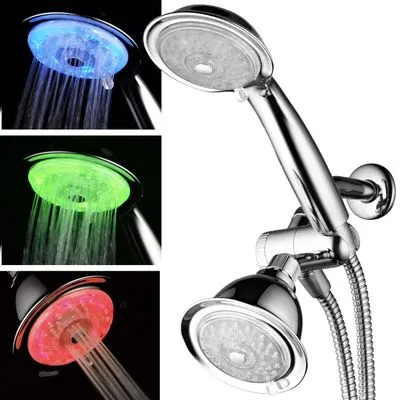 PowerSpa Luminex 7-Color LED Shower Head Combo