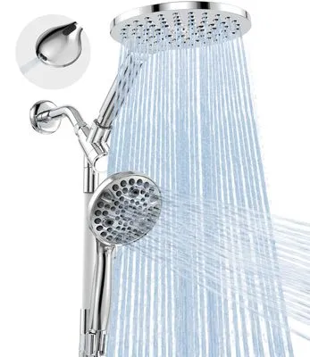 MakeFit Dual Shower Head Combo, Chrome, 8-Inch