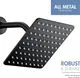 MEDIOMI Square Rainfall Shower Head 8-Inch Matte Black - Image 2