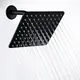 MEDIOMI Square Rainfall Shower Head 8-Inch Matte Black