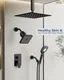 Hyberka 12" Matte Black Ceiling Mount Shower System - Image 1