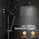Veken 10" Rain Shower Head Combo, Matte Black - Image 1