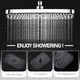 SeaCity Wide Rain Shower Head Black - Image 4